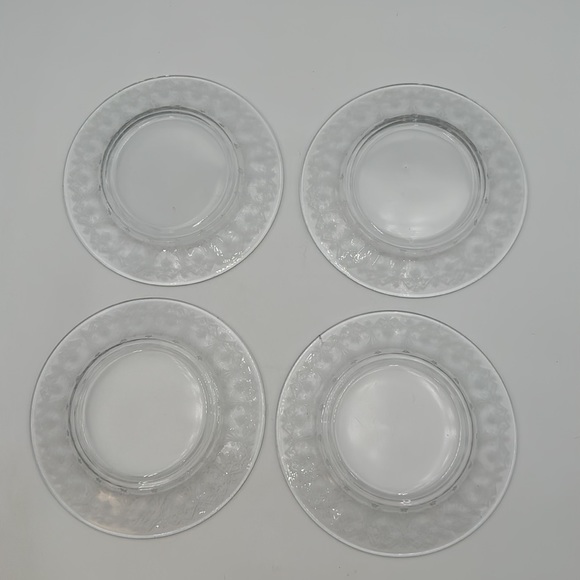 Vesta Clear Luncheon Plate by Glastonbury Lotus- set of 4 - Picture 12 of 16